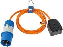 AS-Schwabe CEE-Stecker Adapterleitung mit Spannngsanzeige für British Standard