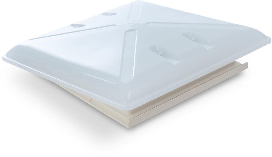MPK Dachhaube Modell 46, 40x40cm, Milchglas, beige, mit Moskitonetz