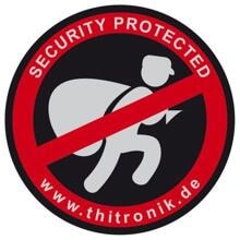 Thitronik Security Protected Warnaufkleber