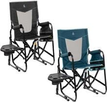 GCI Outdoor Stowaway Rocker Faltstuhl mit Seitentisch