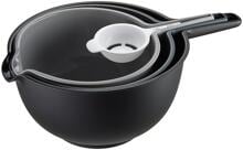 Gefu PREPARO Schüssel-Set 4-tlg., 1,8 l, 4 l, schwarz / grau