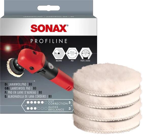 Sonax Lammwollpad 80, 4er-Pack