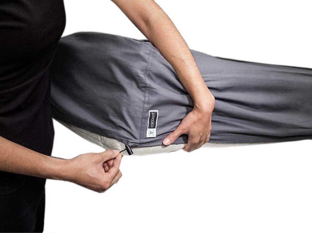 Cocoon Spannleintuch mit Insektenschutzschild, 200x100cm, grau