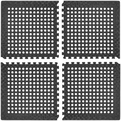 Pro Plus Bodenfliesen, 60x60cm, dunkelgrau, 4er-Pack