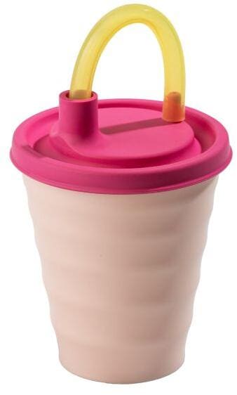 Joosiecap Trinkbecher mit Deckel, 250ml, rosa