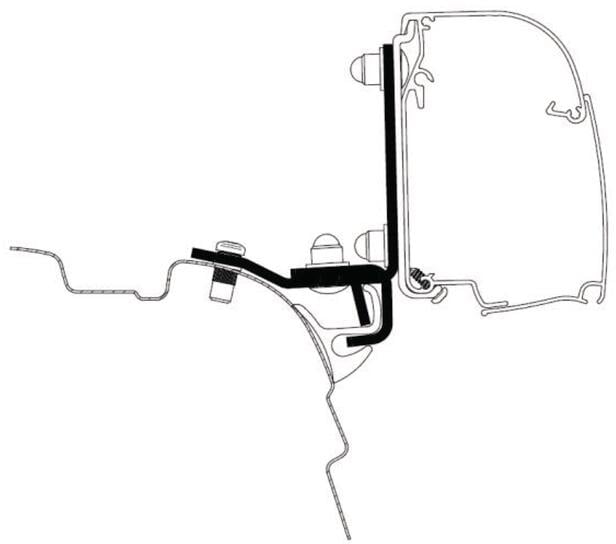 Thule 4200 Adapter für VW T5/T6 mit Brandrup TOP-Rail