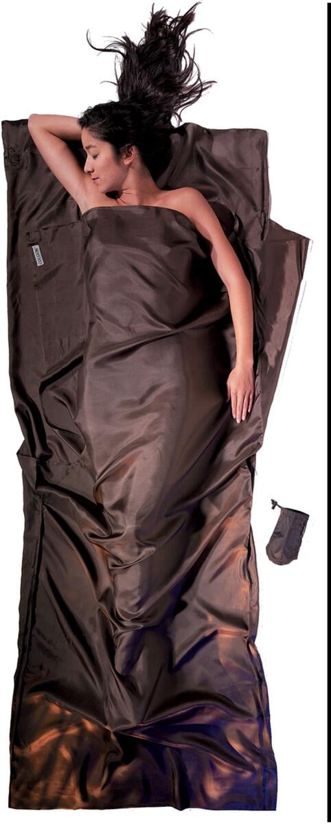 Cocoon TravelSheet Reiseschlafsack, 220x90cm, Seide, braun