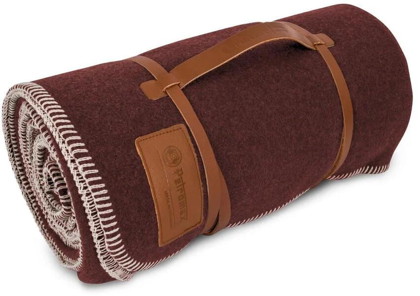 Petromax Wolldecke, 150x200cm, dunkelrot/braun
