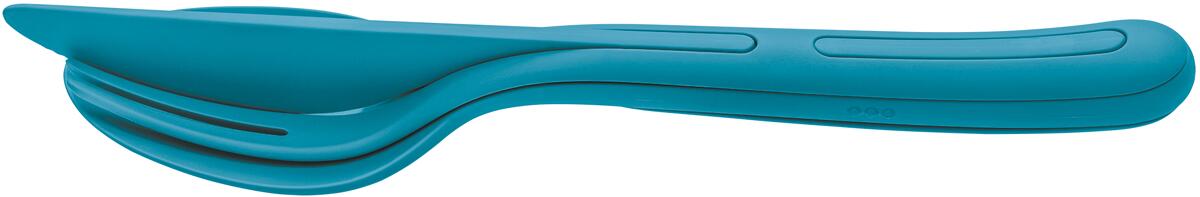 Koziol KLIKK plastica, riutilizzabili, Coltello, forchetta, Cucchiaio, all' aperto, Campeggio, Picnic, Escursionismo, Vacanza, Pranzo per Andare, Set di Posate da Tre