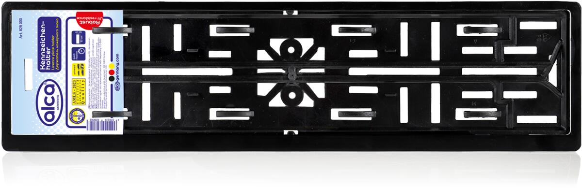 Alca Kennzeichenhalter für KFZ, schwarz