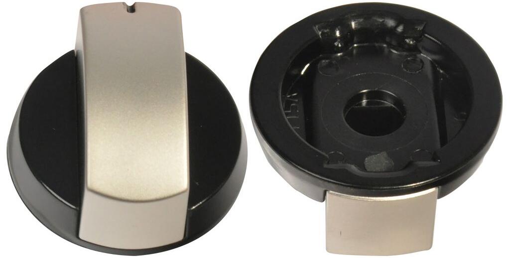 Bedienknopf – Dometic Ersatzteil – für Kocher HSG 2440 und HSG 2370, schwarz/silber