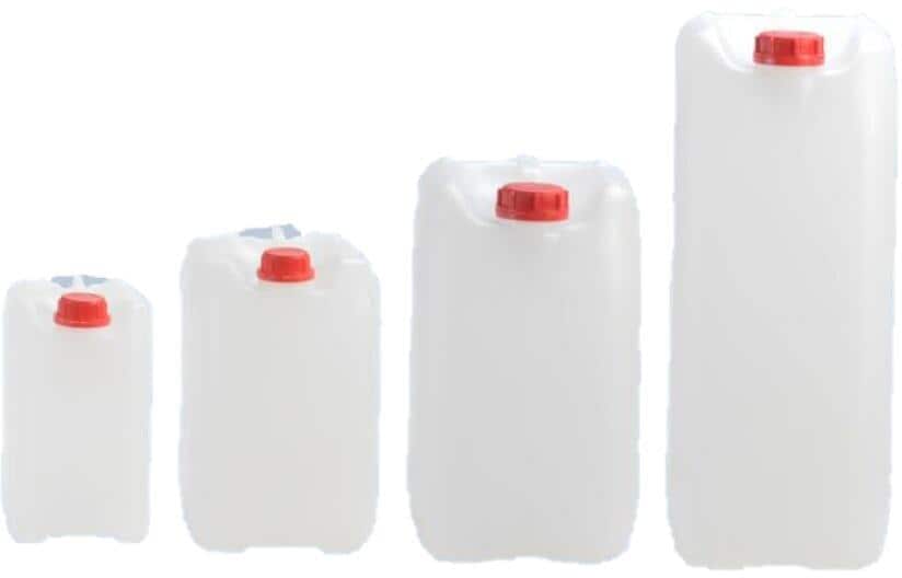 Hünersdorff Industrie-Kanister 20 Liter – HD-PE Behälter Mit UN-Zulassung, Säurefest & Lebensmittelecht, Naturfarben, Made In Germany