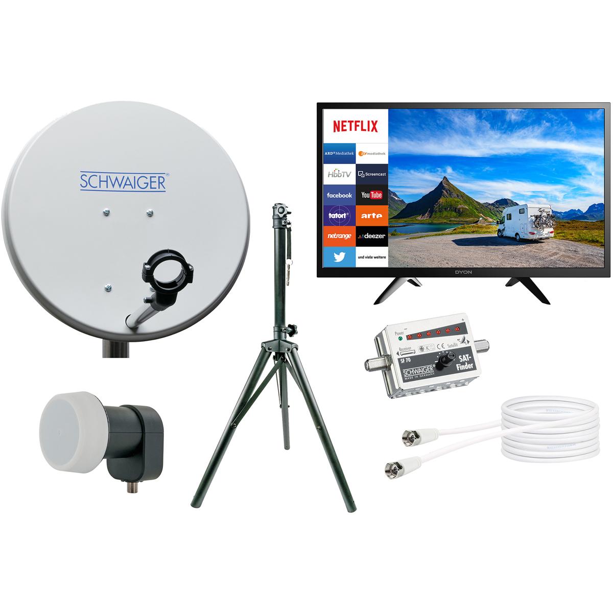 Manuelle SAT-Antenne Precision 65cm, Mobile Sat-Anlage, 12 Volt  Fernseher, Camping Sat-Anlage, Multimedia, Camping-Shop