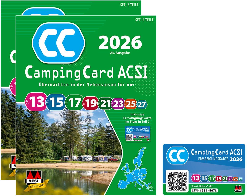 ACSI CampingCard 2026 inkl. Spezialführer