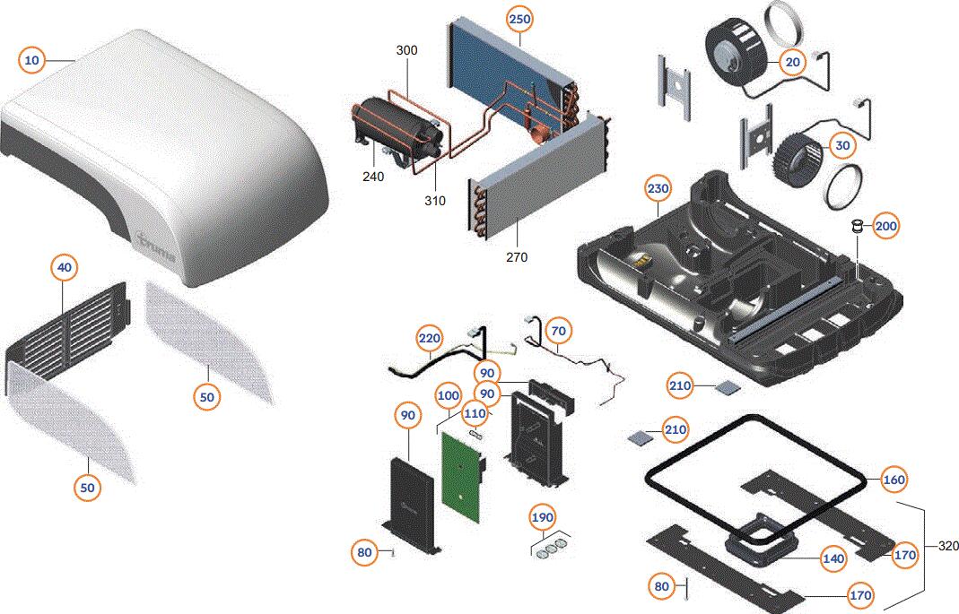 Elektronik Leiterplatte - Truma Ersatzteil Nr. 40091-00101 - für Aventa Compact Plus Klimaanlage