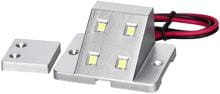 Dimatec LED Schrankleuchte mit Magnetkontakt, 12V/0,8W, silber