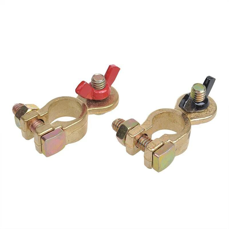 Pro Plus Batteriepolklemmen Set, (+) und (-), mit Flügelmutter rot/schwarz