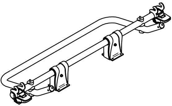 Schienenbügel-Träger - Thule Ersatzteil Nr. 1500602988 - für Caravan Superb SV 2016 Fahrradträger