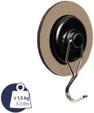 silwy The One Magnet-Haken inkl. Pad, schwarz/beige