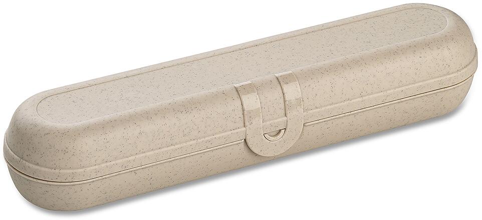 Koziol Klikk Etui für Besteck, nature desert sand