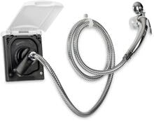 Carbest Wassersteckdose mit Vormischer, inkl. Dusche+Haken B115H133T100, weiß