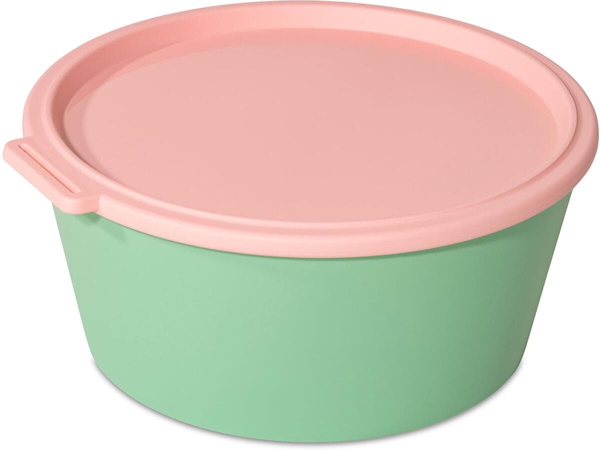 Koziol Nora Box Schale mit Deckel, 2,2l, mid green/sweet pink