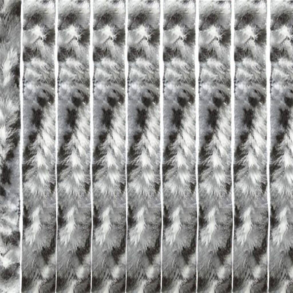 Travellife Chenille Türvorhang, 56x185 cm, grau/schwarz