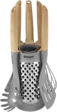Outwell Adana Utensil Set, 6-teilig, grau/braun