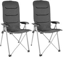 Brunner Dynafold Recliner Faltstuhl Set, grau - Camping Wagner Edition
