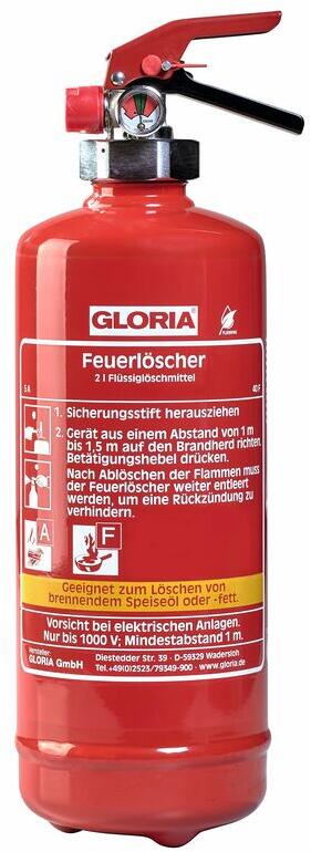 GLORIA Fettbrandfeuerlöscher FDA 2
