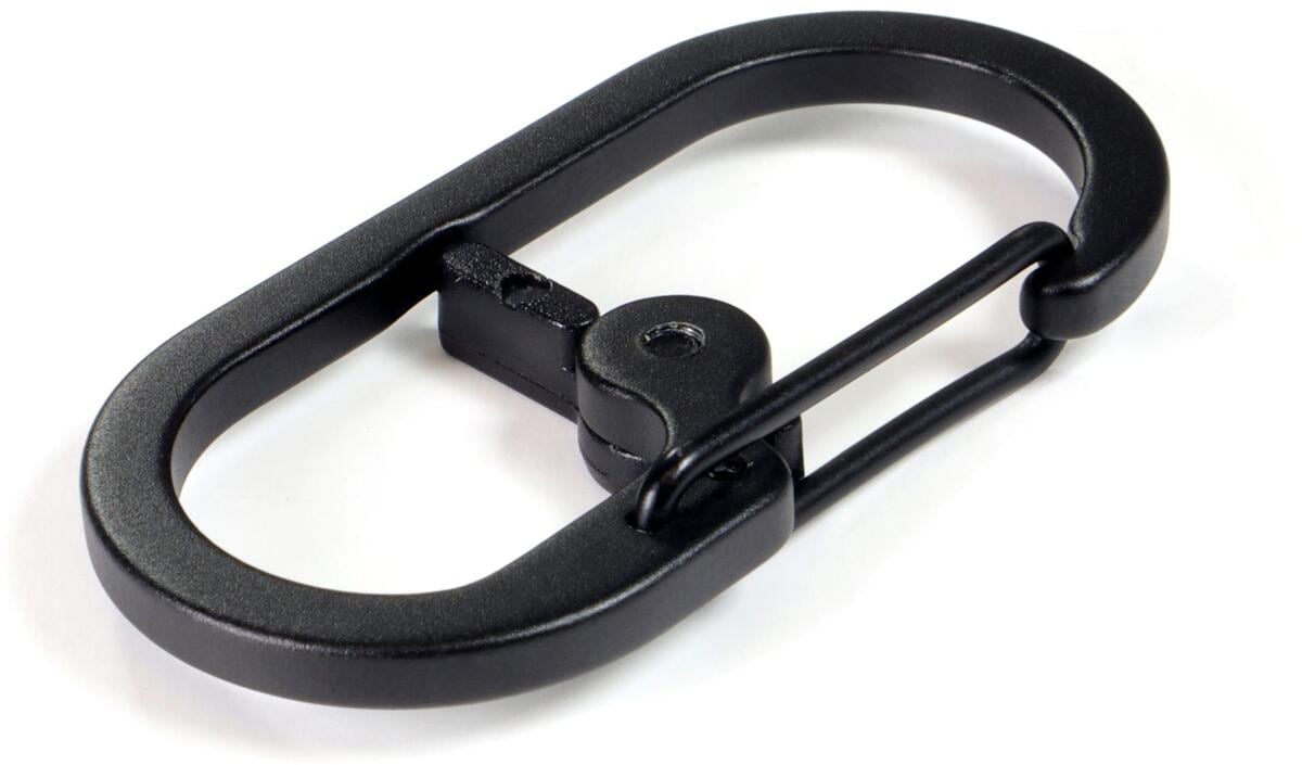 Origin Outdoors Locked Zubehörkarabiner, D-Form, schwarz