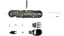 BasicNature Biwak Mount Besteckset, inkl. Etui