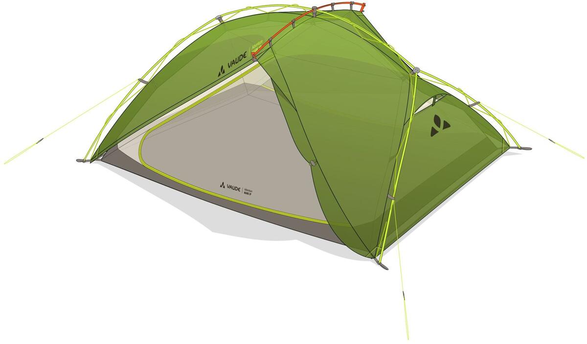 Vaude Adventure Mark Kuppelzelt, 3-Personen, 230x340cm, grn bei Camping  Wagner Campingzubehr