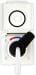 Lilie Serviceklappe mit Dusche, 10mm, schwarz