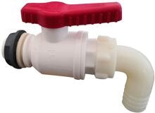 Ablasshahn Maxi, Gewinde 1 Zoll, 90° Schlauchstutzen 30mm