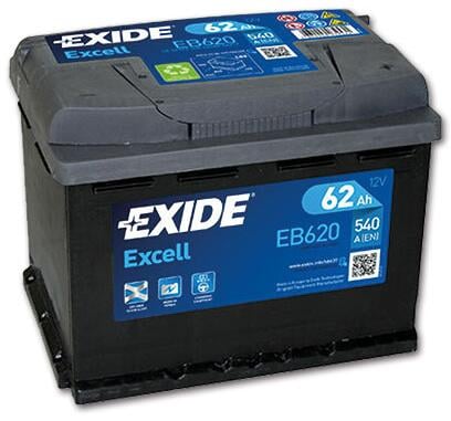 EXIDE Excell EB620 Starter-Blei-Säure-Battierie, 62Ah