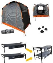 Disc-O-Bed Basic Single XLT Feldbett Bundle mit Zelt, 2 Personen