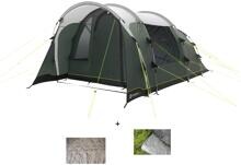 Outwell Durango Tunnelzelt, 4-Personen, 260x530cm, grün inkl. Teppich + Bodenplane - Camping Wagner Edition