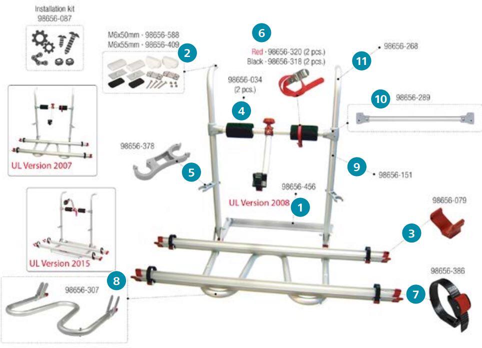 Montagesatz Fiamma Ersatzteil Nr F R Carry Bike Ul Ul