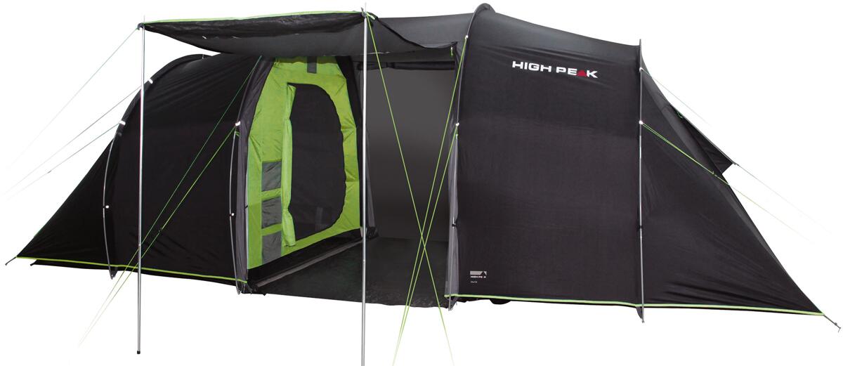 High Peak Vis-a-Vis Tauris 4 Zelt, 4-Personen, 440x240cm, dunkelgrau/grün