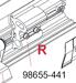 Abdeckung für linke innere Halterung - Fiamma Ersatzteil Nr. 98655-269 - passend zu F45Ti L // ZIP