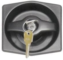 EMKA Außengriff Polyamid Schwarz mit 2 Schlüsseln, für Türstärke 24-29mm