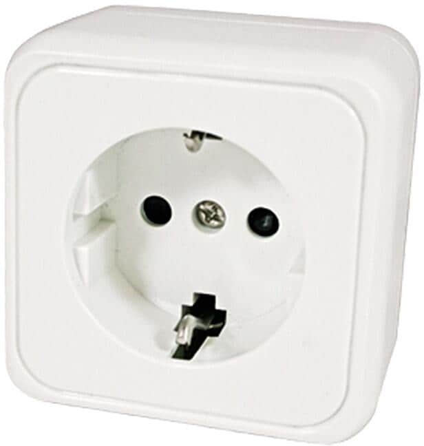 HABA Aufbausteckdose, einzeln, 230V, weiß