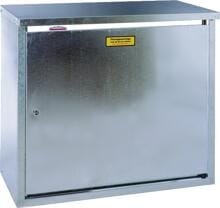 GOK Gas-Flaschen-Schrank Bauwagen, 2x33kg, Stahl, silbergrau