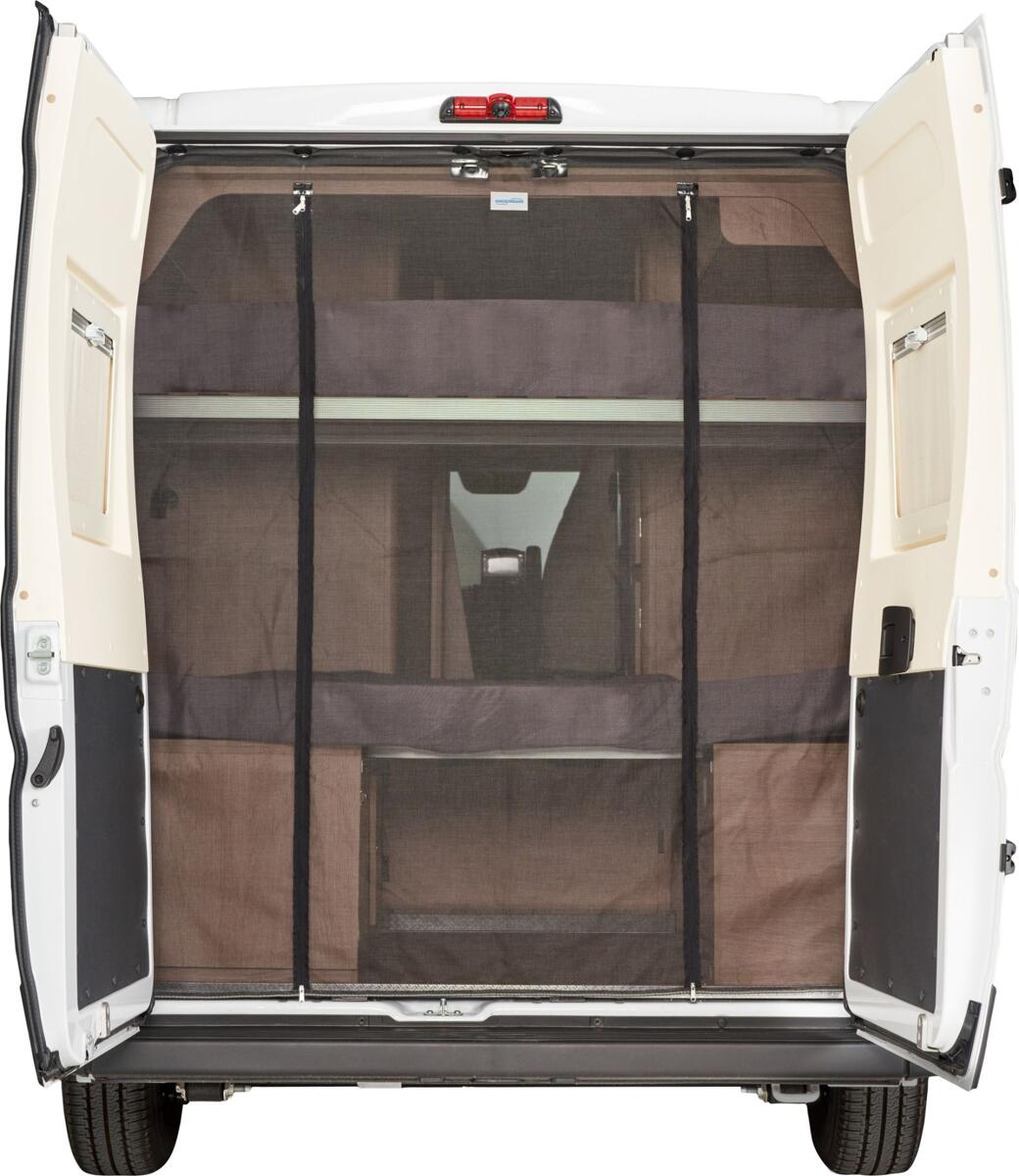 Hindermann Insektenschutzvorhang Ford Transit (H3) ab Bj. 2014, Heckklappe, mit zwei Reißverschlüssen, mit Magnetbefestigung