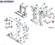 Untere Befestigungsteile - BR-Systems Ersatzteil Nr. 5101109 - Bike Lift Lower Fixation Parts