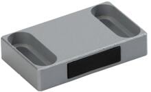Brugger Magnetbeschlag zum Anschrauben, 50x30x10 mm, grau