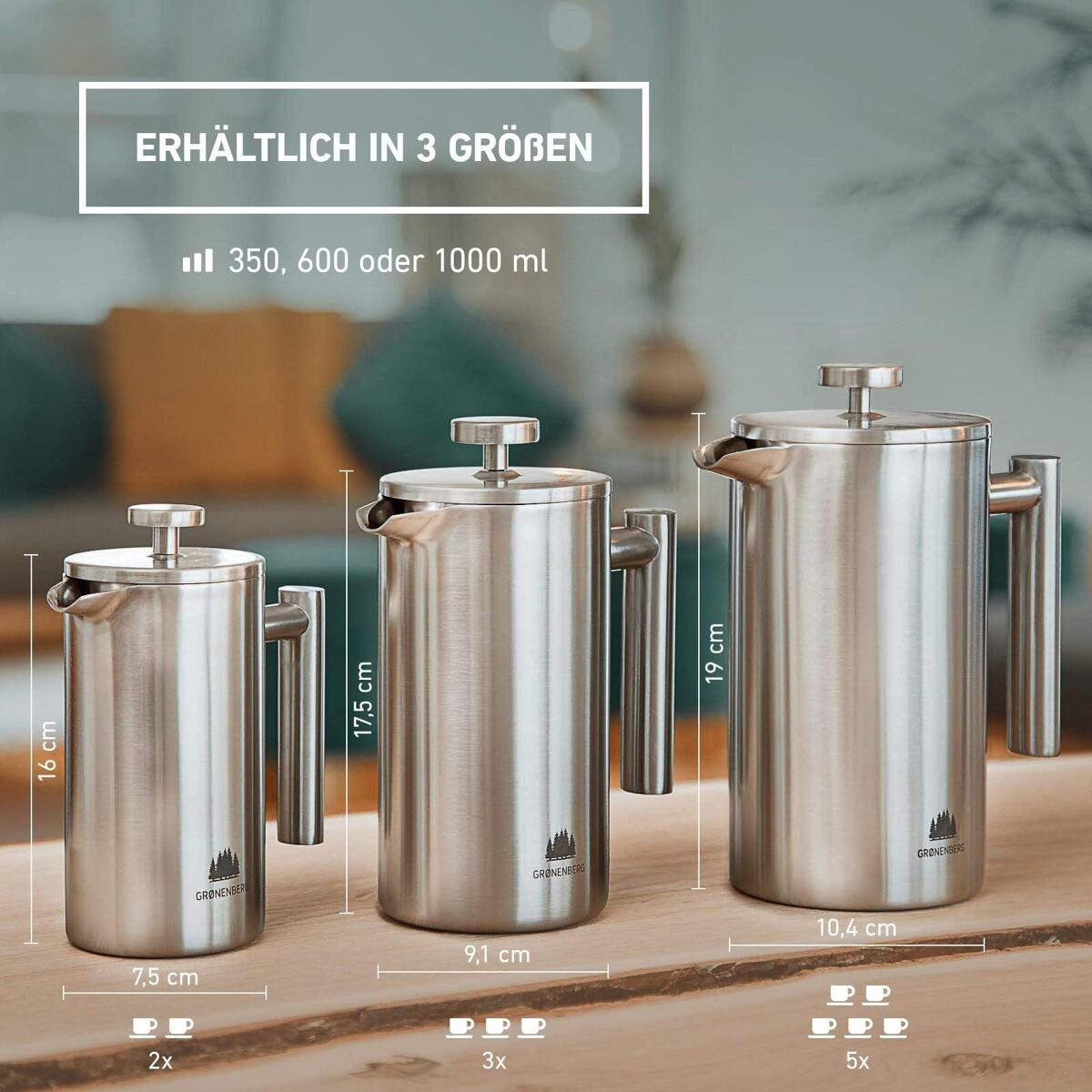 Groenenberg French Press, 1000ml bei Camping Wagner Campingzubehör