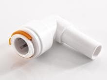 Carbest Winkelsteckanschluss 90°, einseitig, Ø12mm, weiß/orange