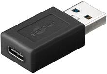 wentronic USB 3.0 SuperSpeed-Adapter, USB-A auf USB-C, schwarz